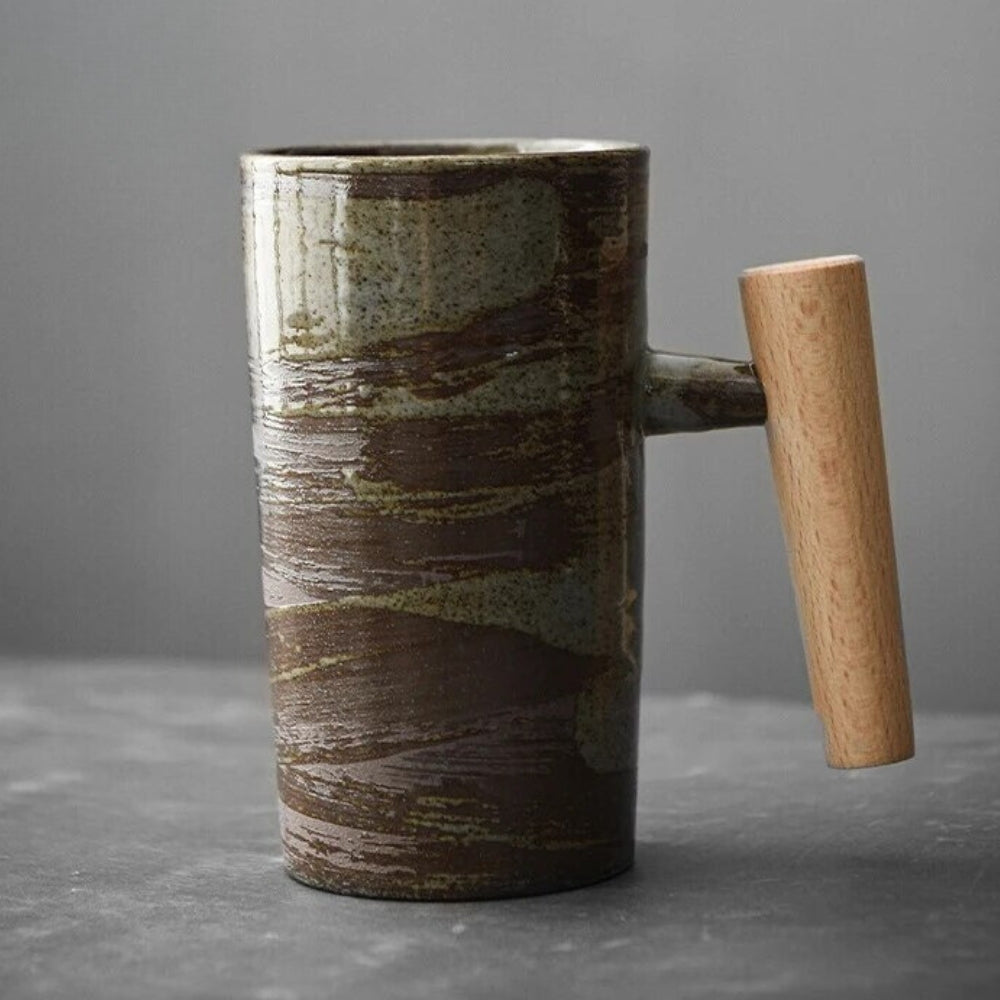 Nordic Earth Mug – Earthy tones, ceramic with natural patterns, perfect for coffee or tea