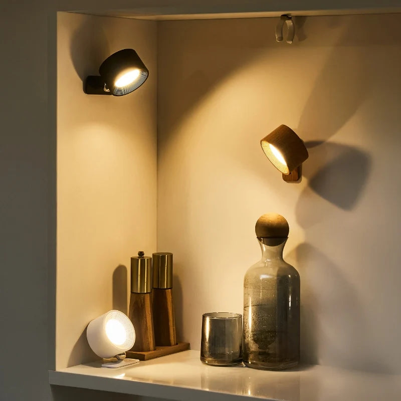 Lampe Murale Sans Fil Rechargeable à LED 360° Magnétique
