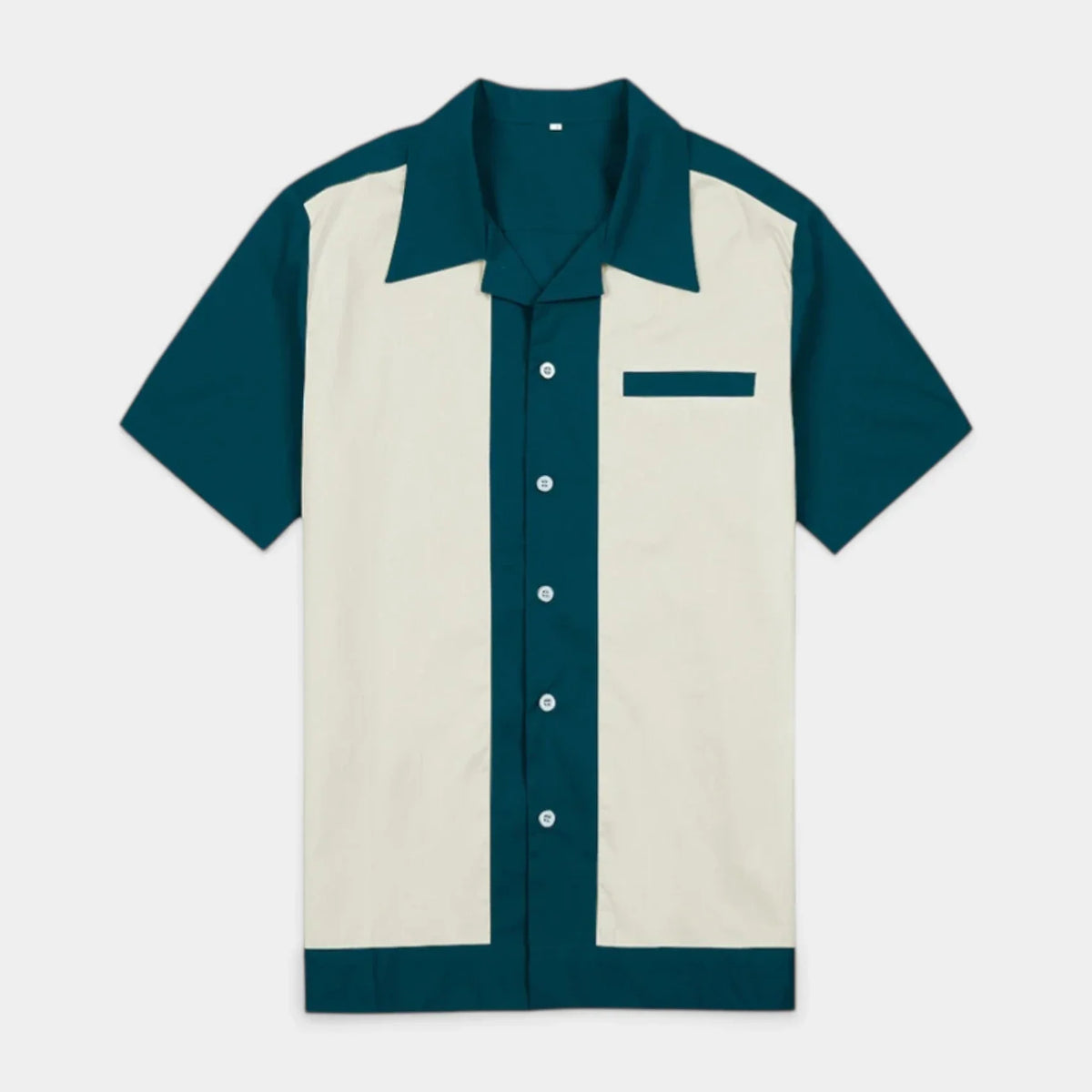 Chemise Homme Manches Courtes Col Camp à Boutons