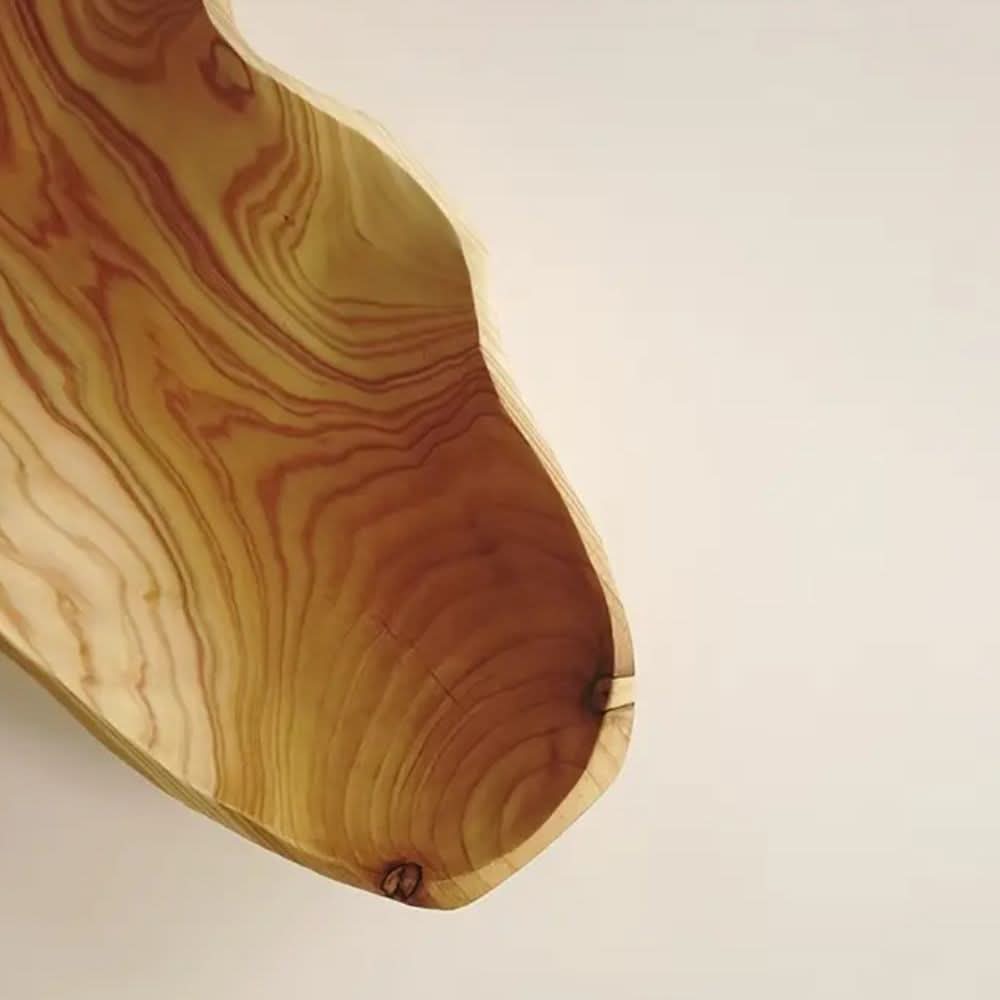 Plateau en Bois Arqué Style Rustique et Naturel