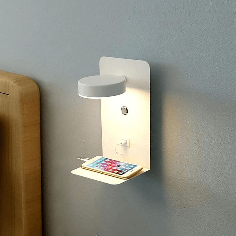Lampe multifonctionnelle avec station de charge – Noire, design moderne pour salon ou chambre
