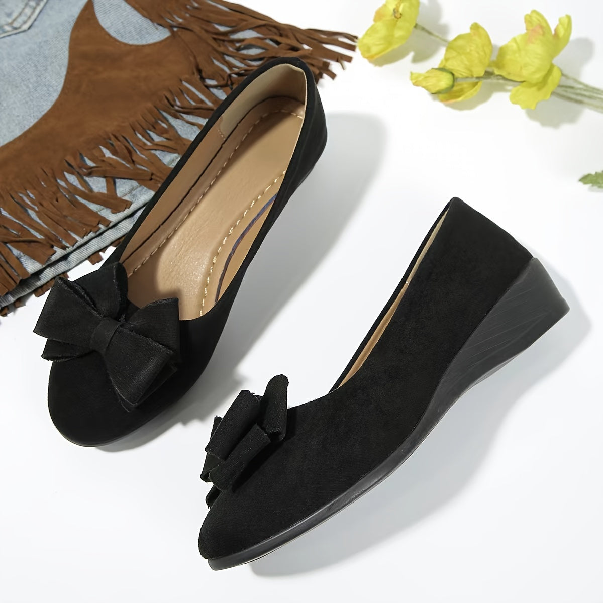 Chaussures Plates Orthopédiques Femme - Nœud Chic et Semelle Confort