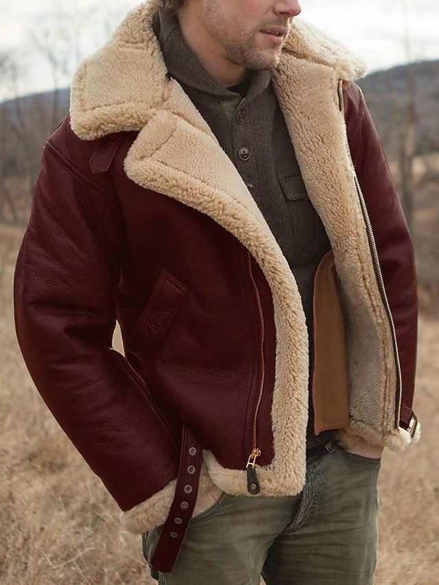 Veste Polaire Homme Doublée - Blouson Chaud Coupe Décontractée