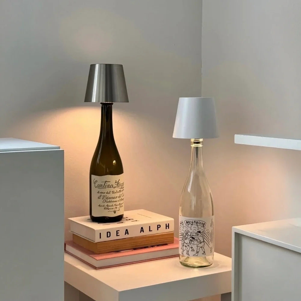 Lampe Sans Fil Rechargeable pour Bouteille - Éclairage LED 3 Tons