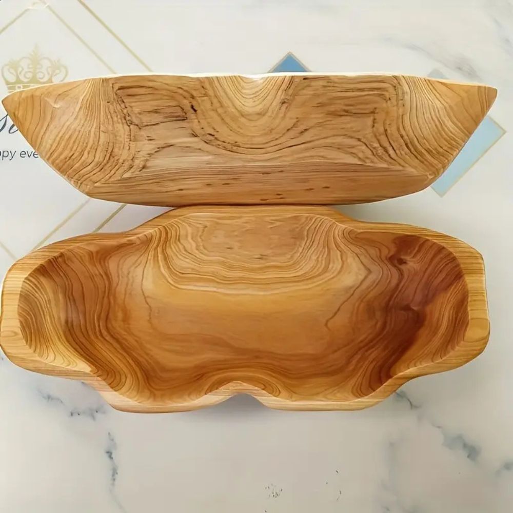 Plateau en Bois Arqué Style Rustique et Naturel