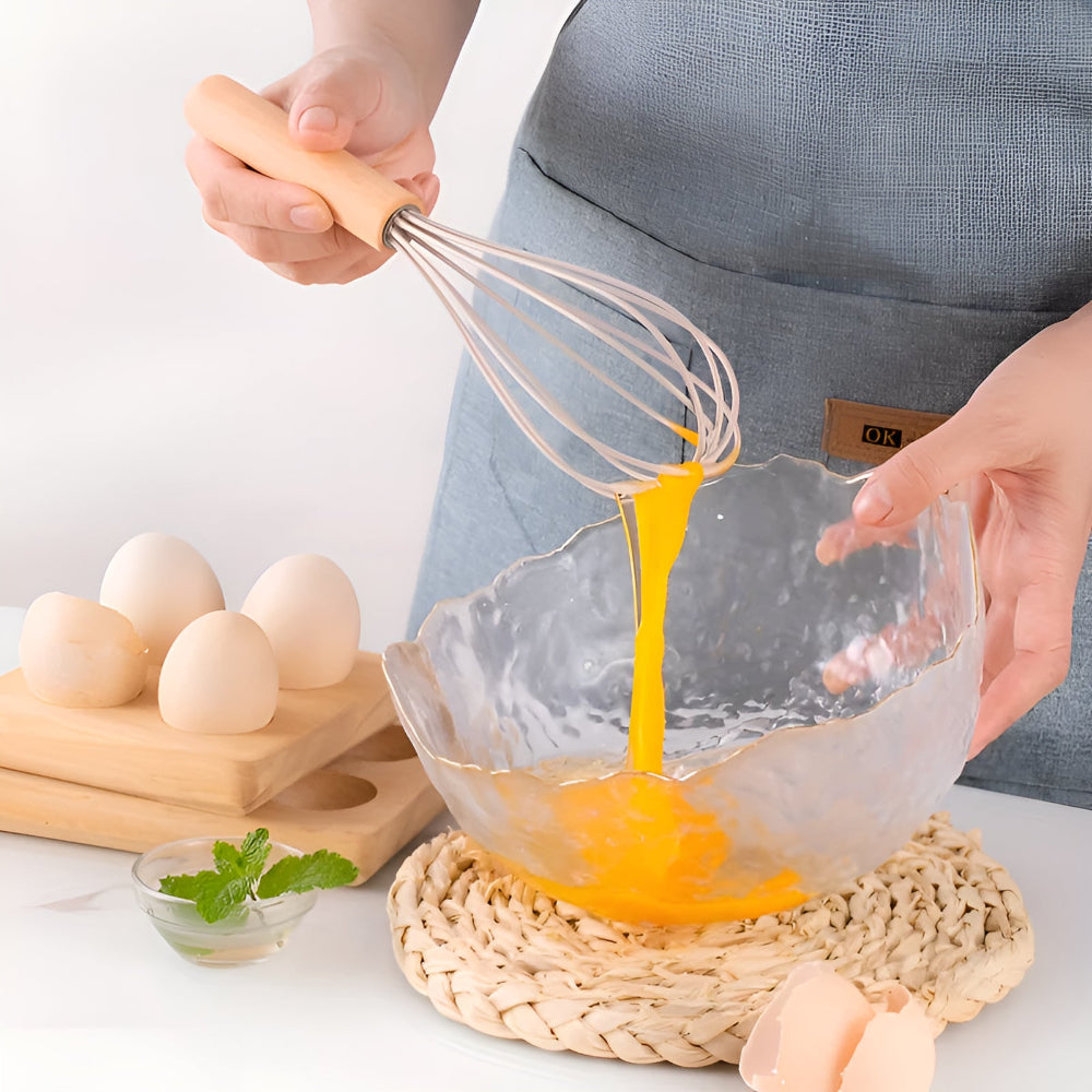 Silicone Kitchen Utensil Set – BPA-free, heat-resistant with wooden handles for cooking and baking
