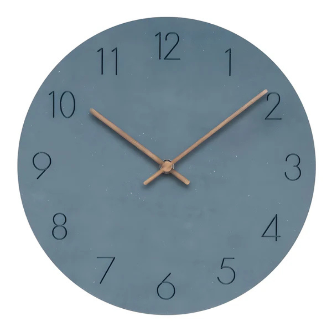 Wooden Wall Clock – Minimalist Natural Design for the Living Room or Bedroom