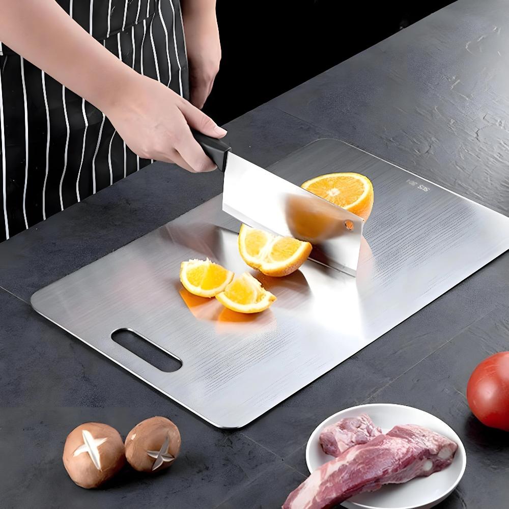 Stainless Steel Cutting Board – Antibacterial, Durable Design for the Kitchen and Food Prep Area