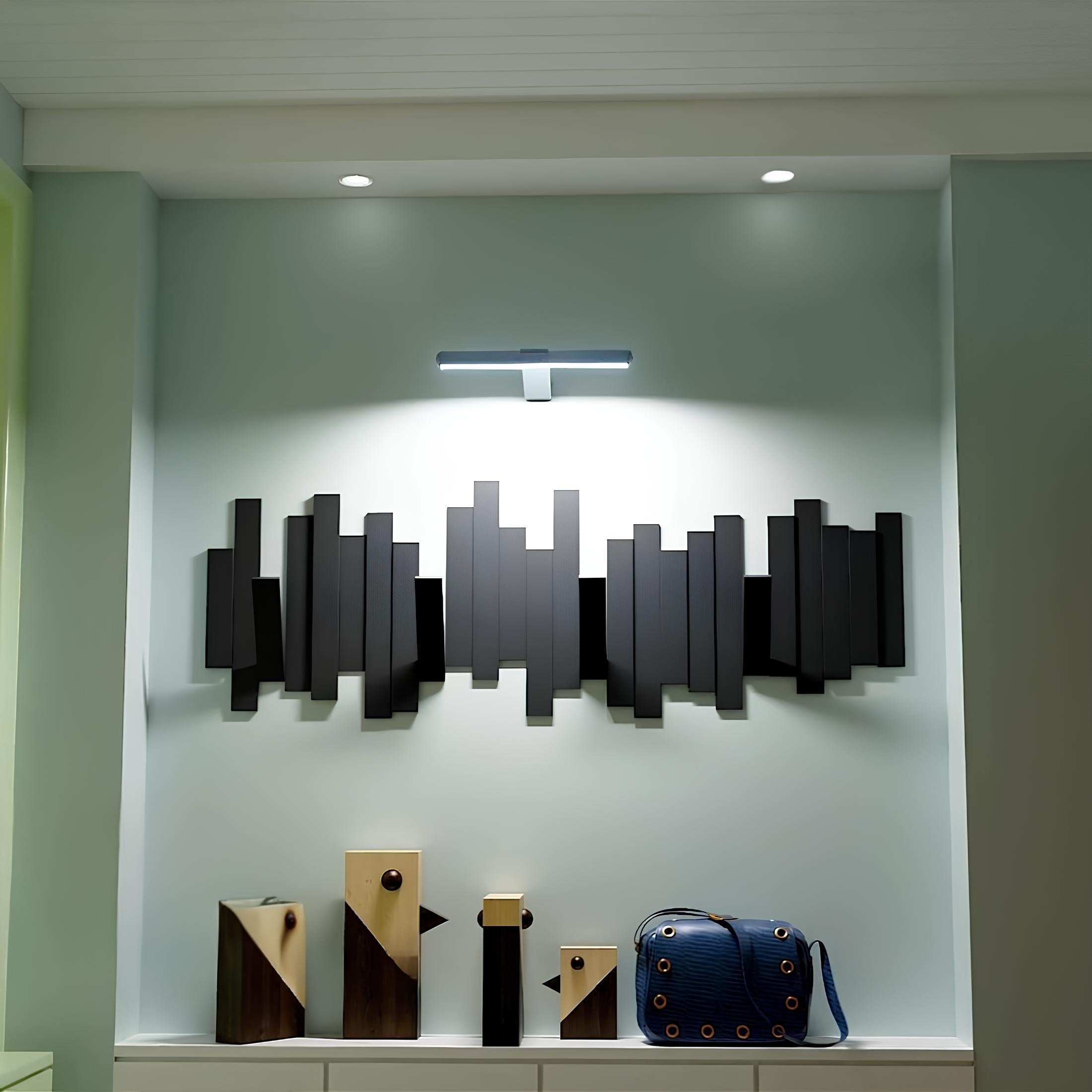 Applique murale sans fil – Aluminium, style moderne avec LED à intensité variable pour la décoration ou le salon