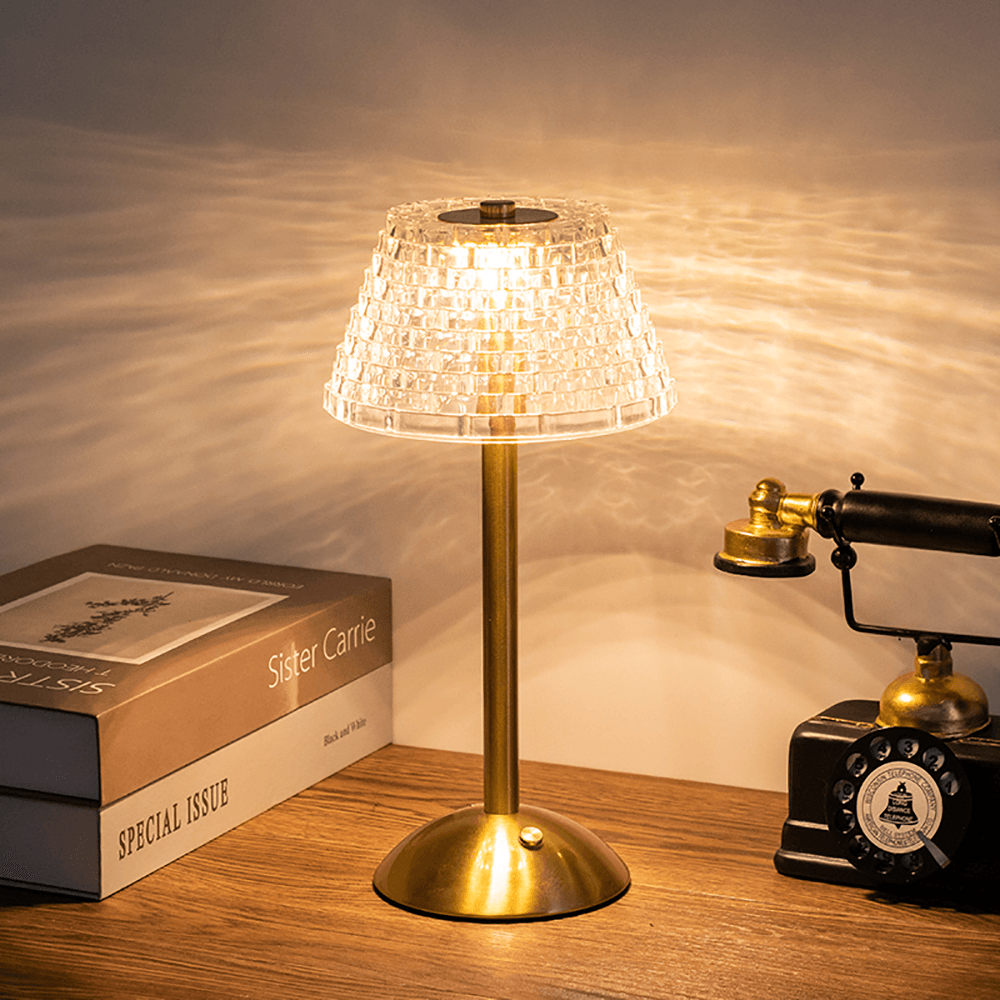 Lampe de table sans fil – Design vintage avec LED rechargeable et commande tactile pour salon ou chambre