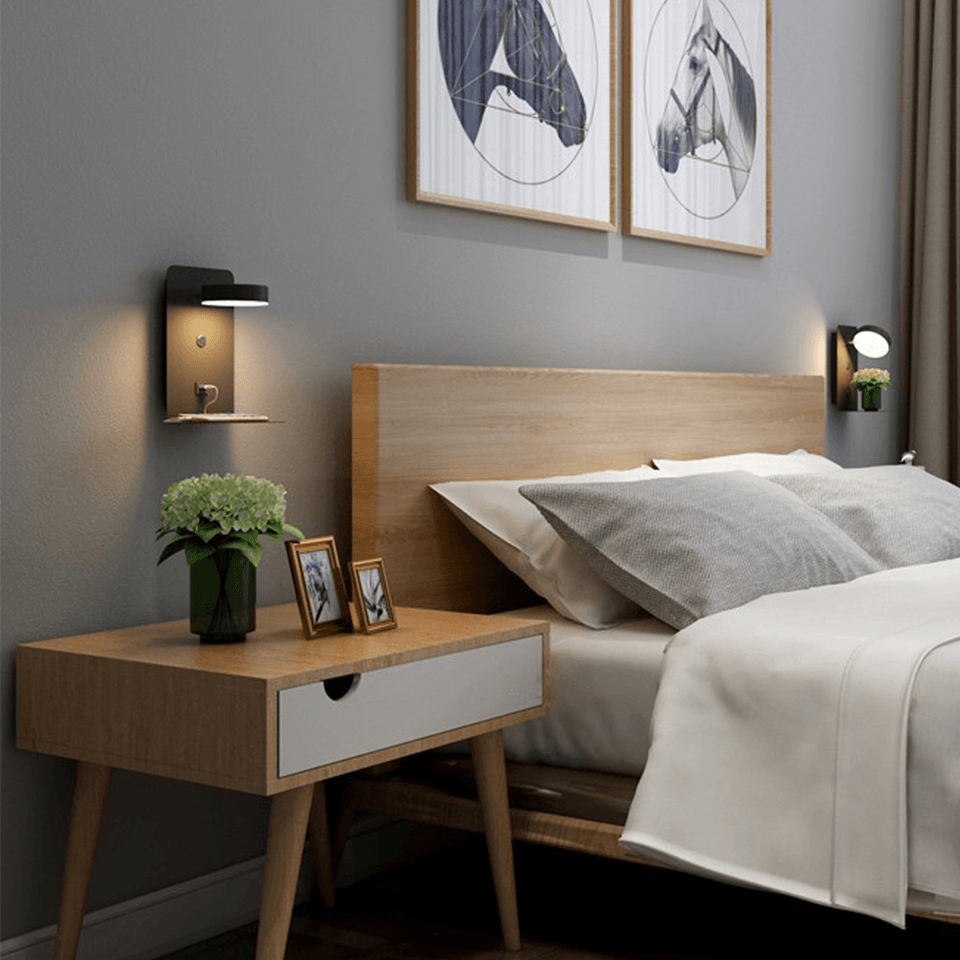 Lampe multifonctionnelle avec station de charge – Noire, design moderne pour salon ou chambre