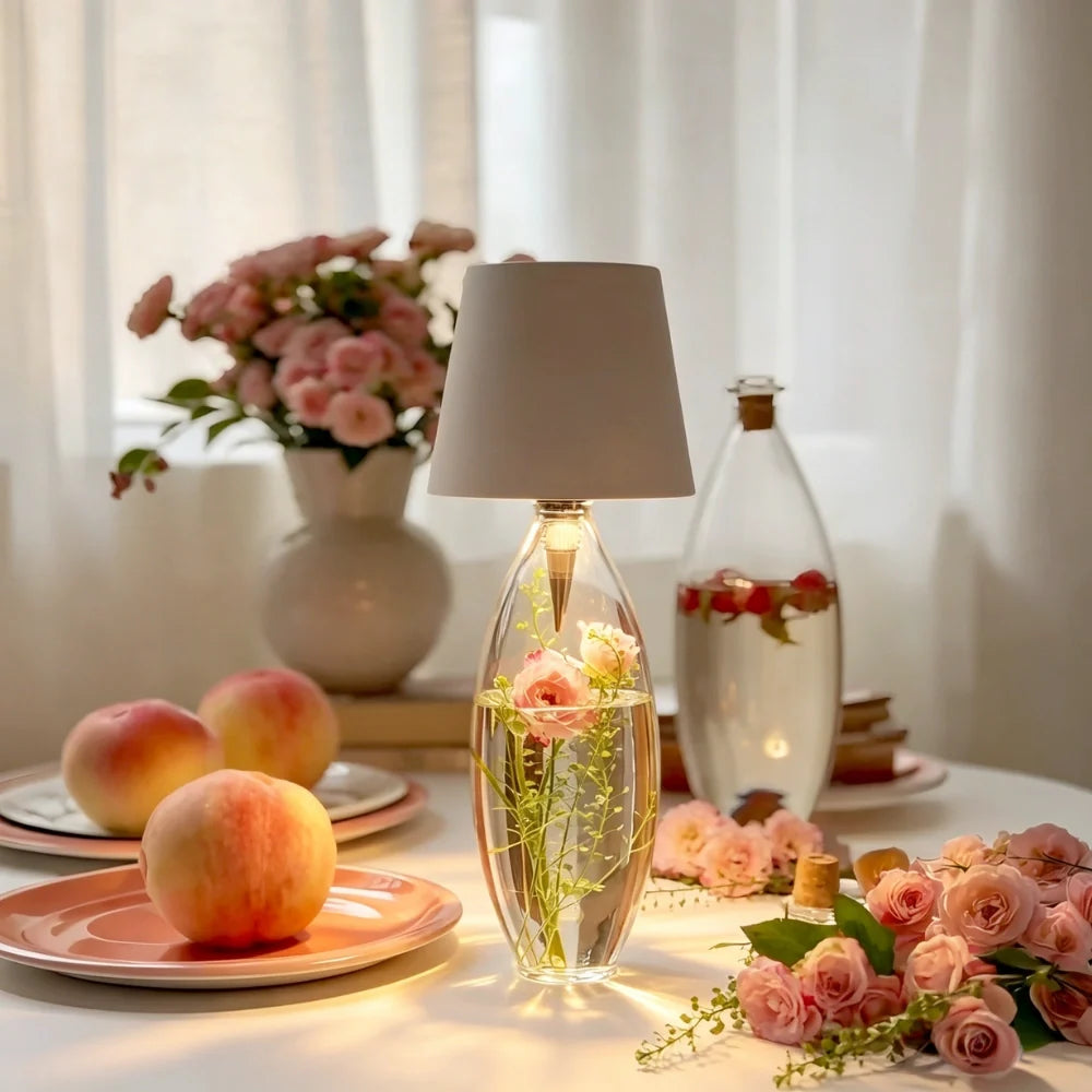 Lampe Sans Fil Rechargeable pour Bouteille - Éclairage LED 3 Tons