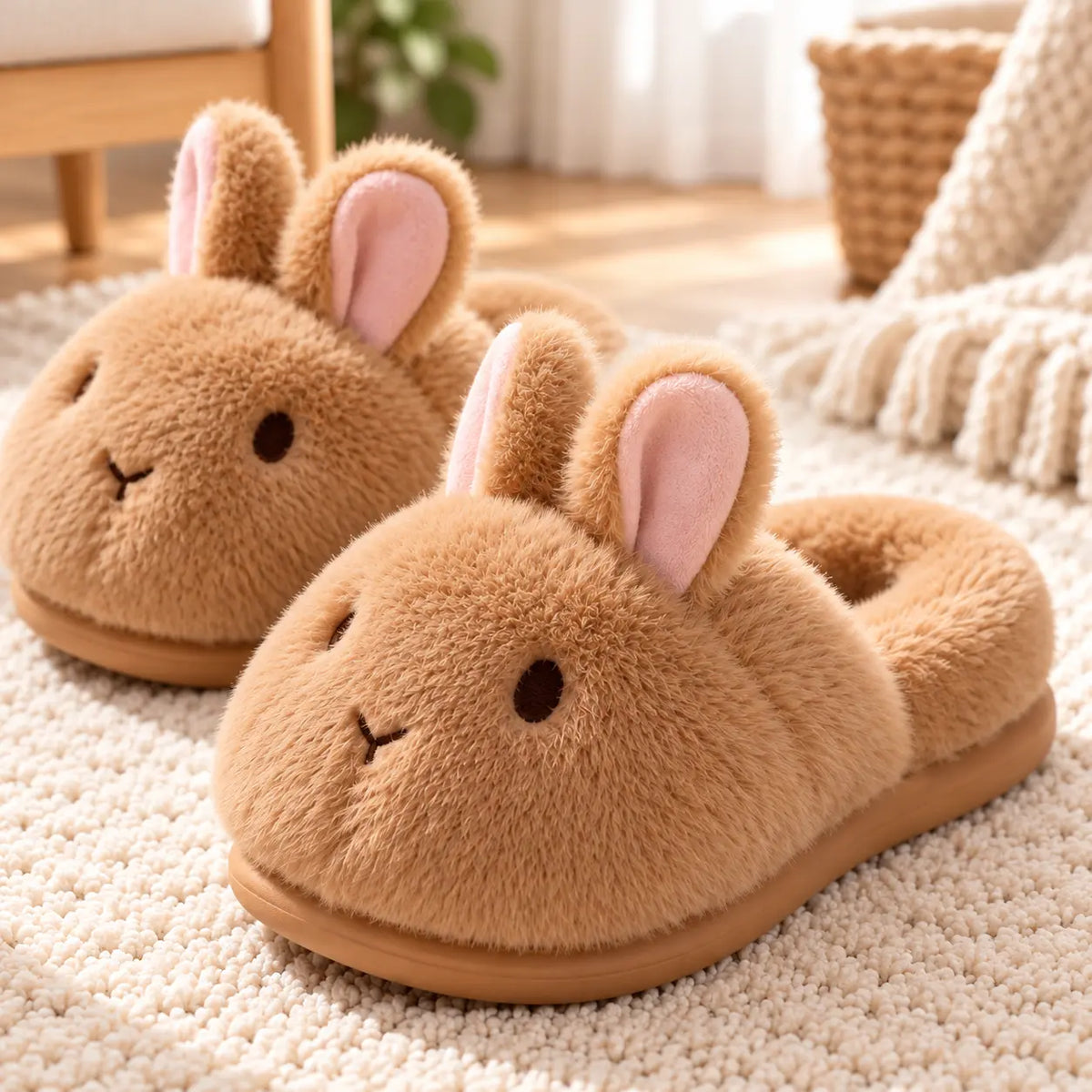 Chaussons Femme en Peluche Douillette