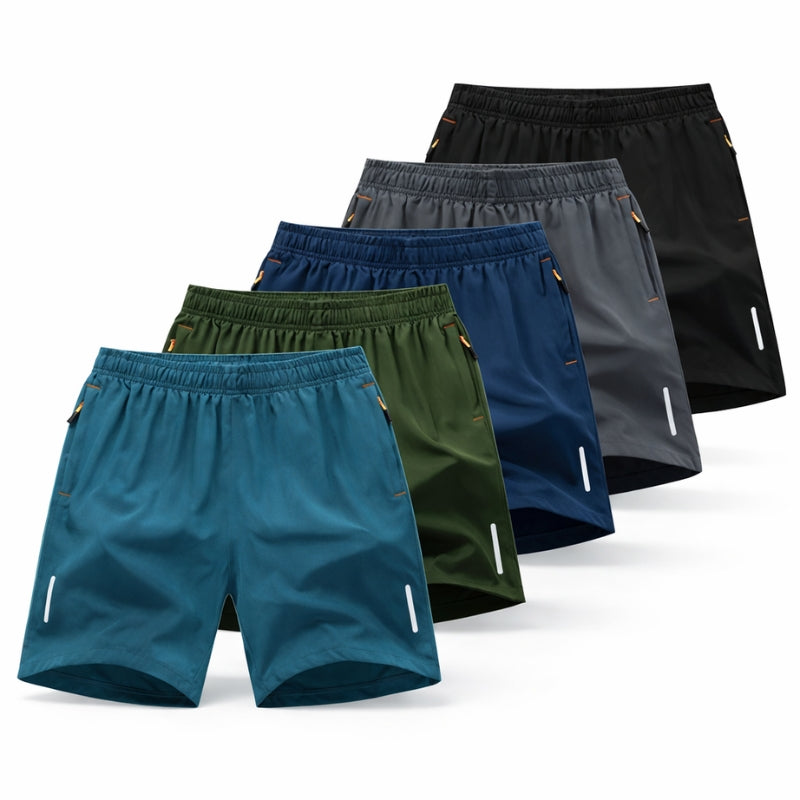 Short de Sport Homme Respirant à Séchage Rapide - Poches Zippées