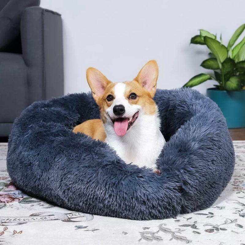 Dog Bed – Soft Faux Fur in Neutral Tones for a Soothing Sleeping Space for Small Dogs or Cats