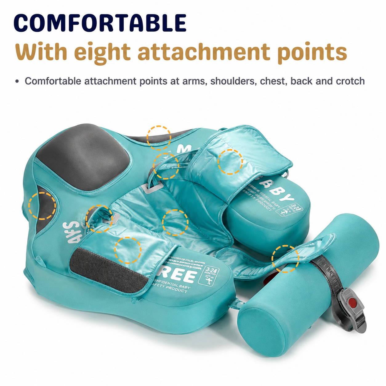 Baby Floatation Belt – Foam Material with Removable UV Canopy for Safe Use in the Bathtub or Pool