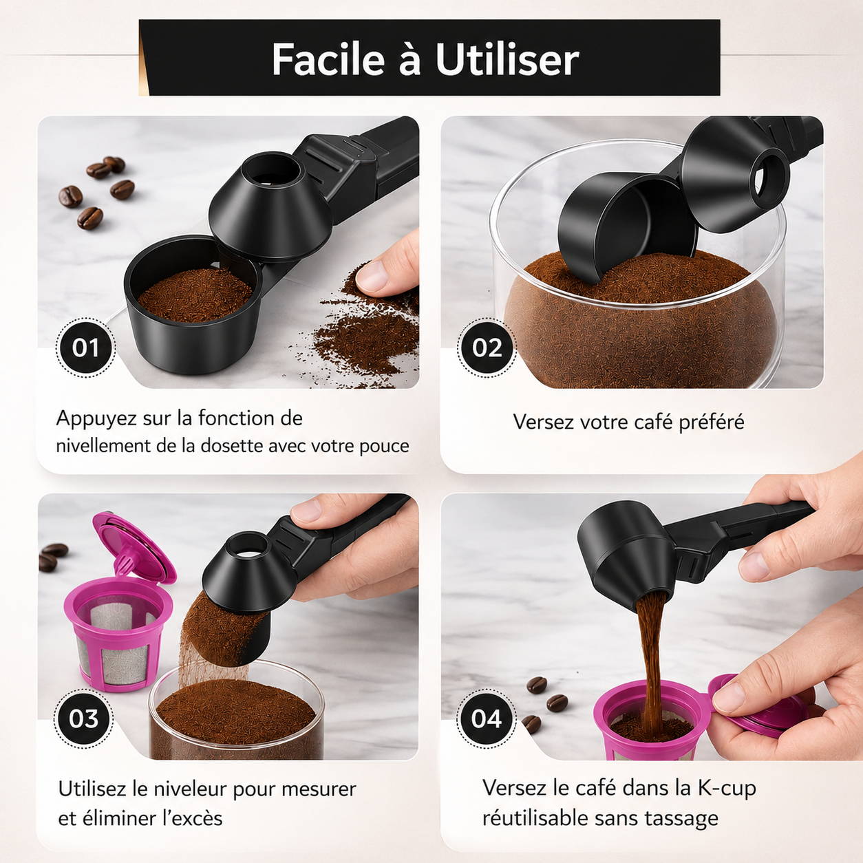 Spoon with Funnel – Plastic, Compact Design for Precise Measurement of Powders and Supplements