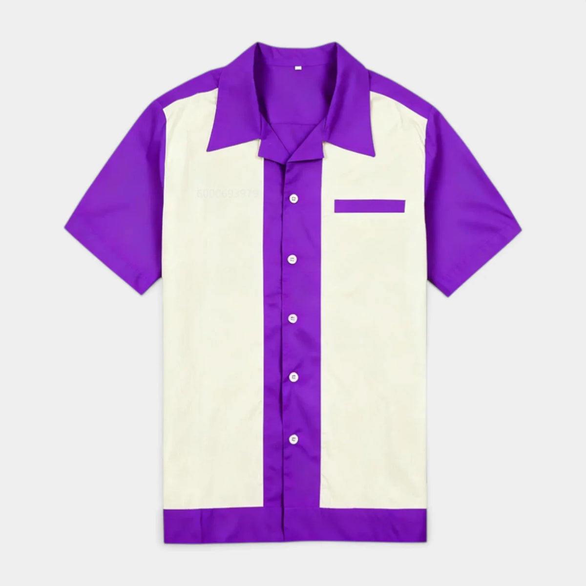 Chemise Homme Manches Courtes Col Camp à Boutons