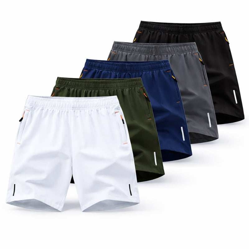 Short de Sport Homme Respirant à Séchage Rapide - Poches Zippées