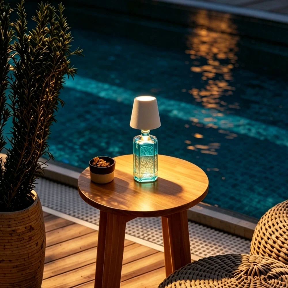 Lampe Sans Fil Rechargeable pour Bouteille - Éclairage LED 3 Tons