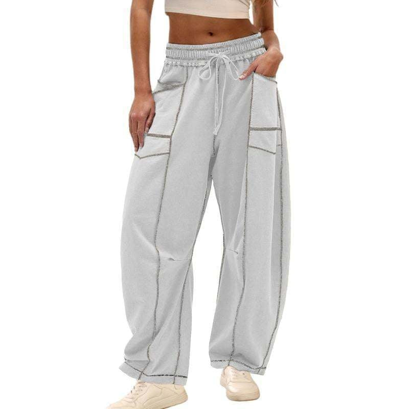Survêtement Homme Pantalon Jogging Coupe Ample Taille Haute