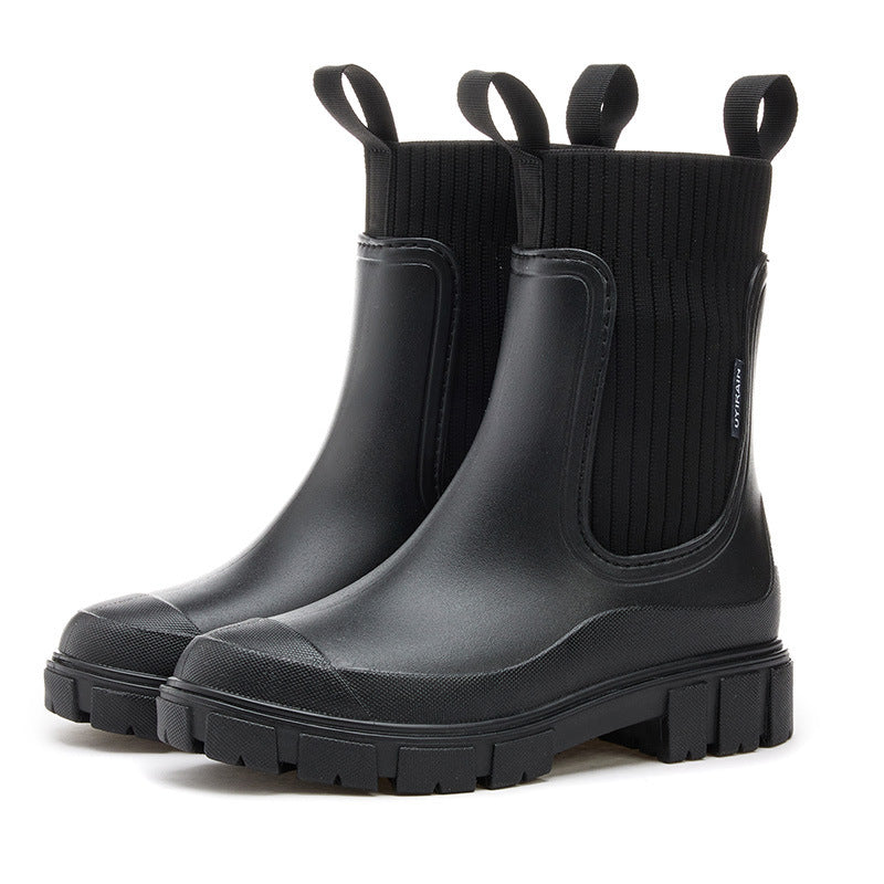 Bottes de Pluie Femme Imperméables en PVC - Semelle Antidérapante