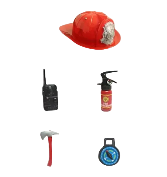 Déguisement Enfant Pompier avec Casque et Accessoires