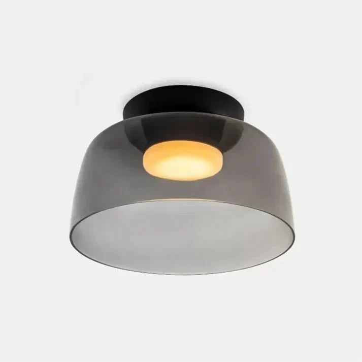 Scandinavische Glazen Plafondlamp – Modern Design met Driekleuren LED voor Eetkamer of Woonkamer