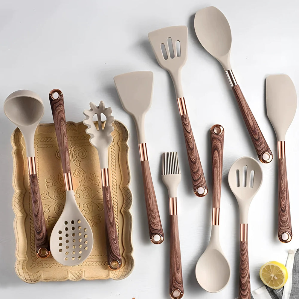 Silicone Kitchen Utensil Set – 10-Piece, Heat-Resistant and Ergonomic for the Modern Kitchen