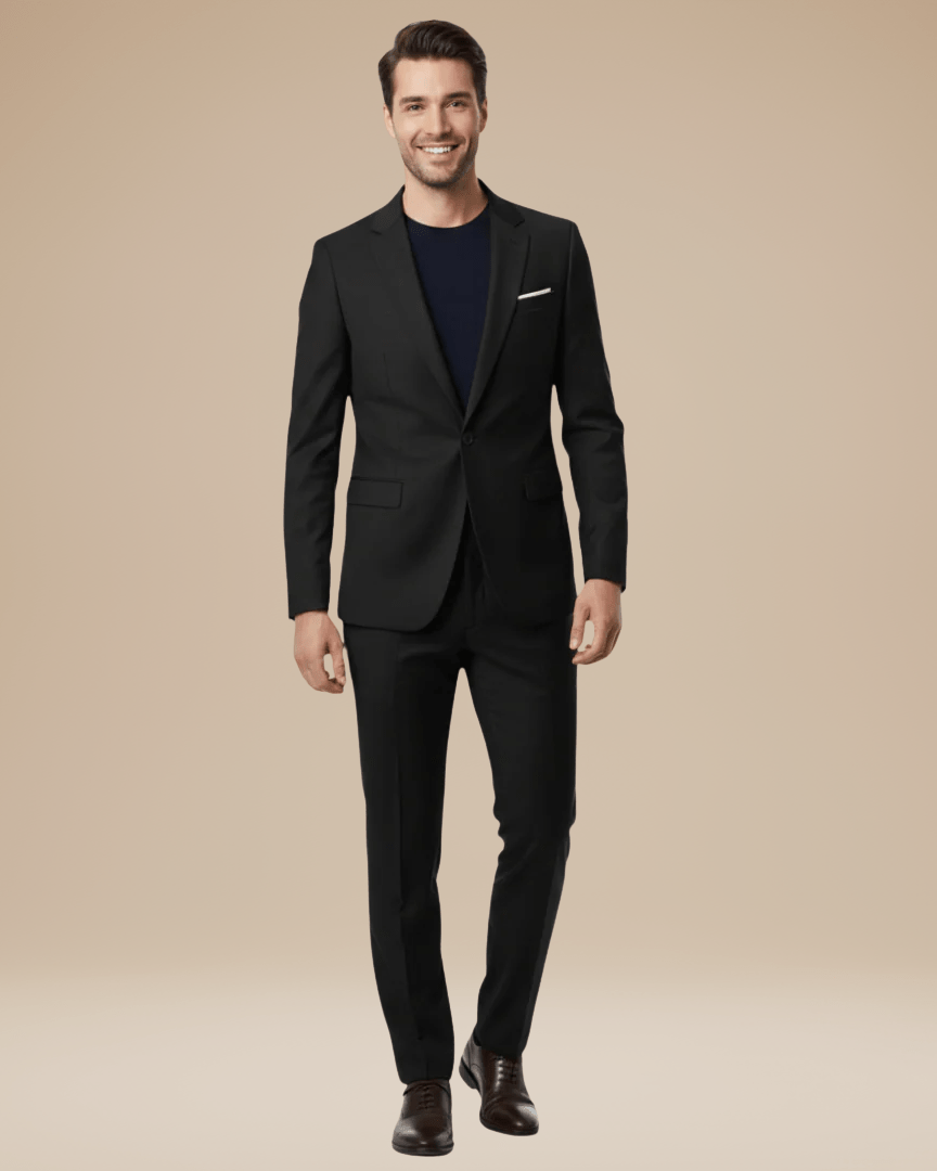 Costume Homme Deux Pièces Coupe Ajustée Tissu Stretch