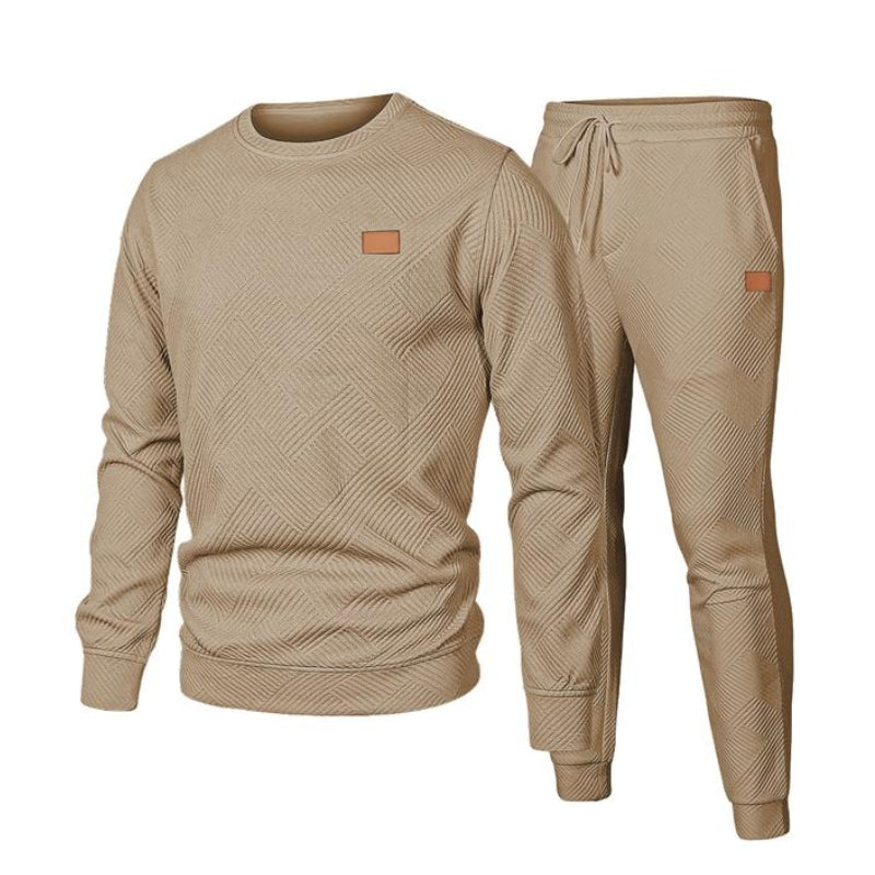 Ensemble Homme 2 Pièces Jacquard - Sweat et Pantalon Coordonnés