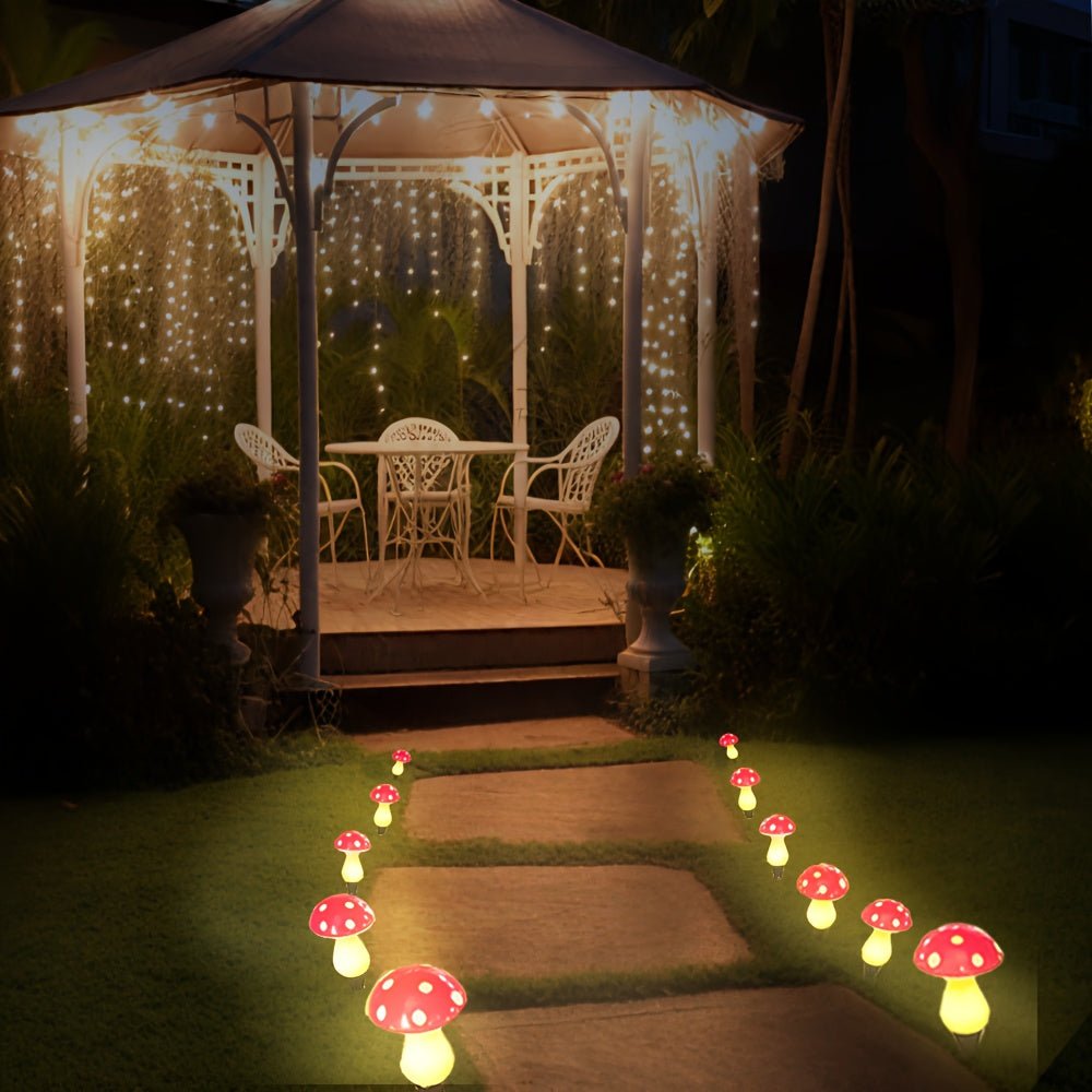 Lampe de Jardin Solaire – Résistante aux Intempéries, Design Champignon pour Espaces Extérieurs Magiques