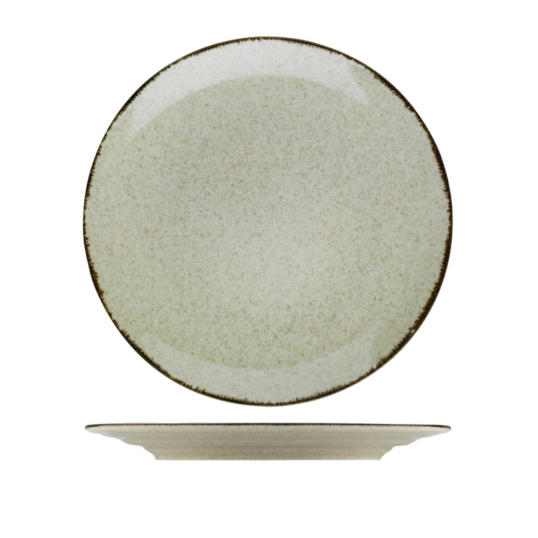 Juego de vajilla de porcelana – Color canela, diseño moderno para 6 comensales