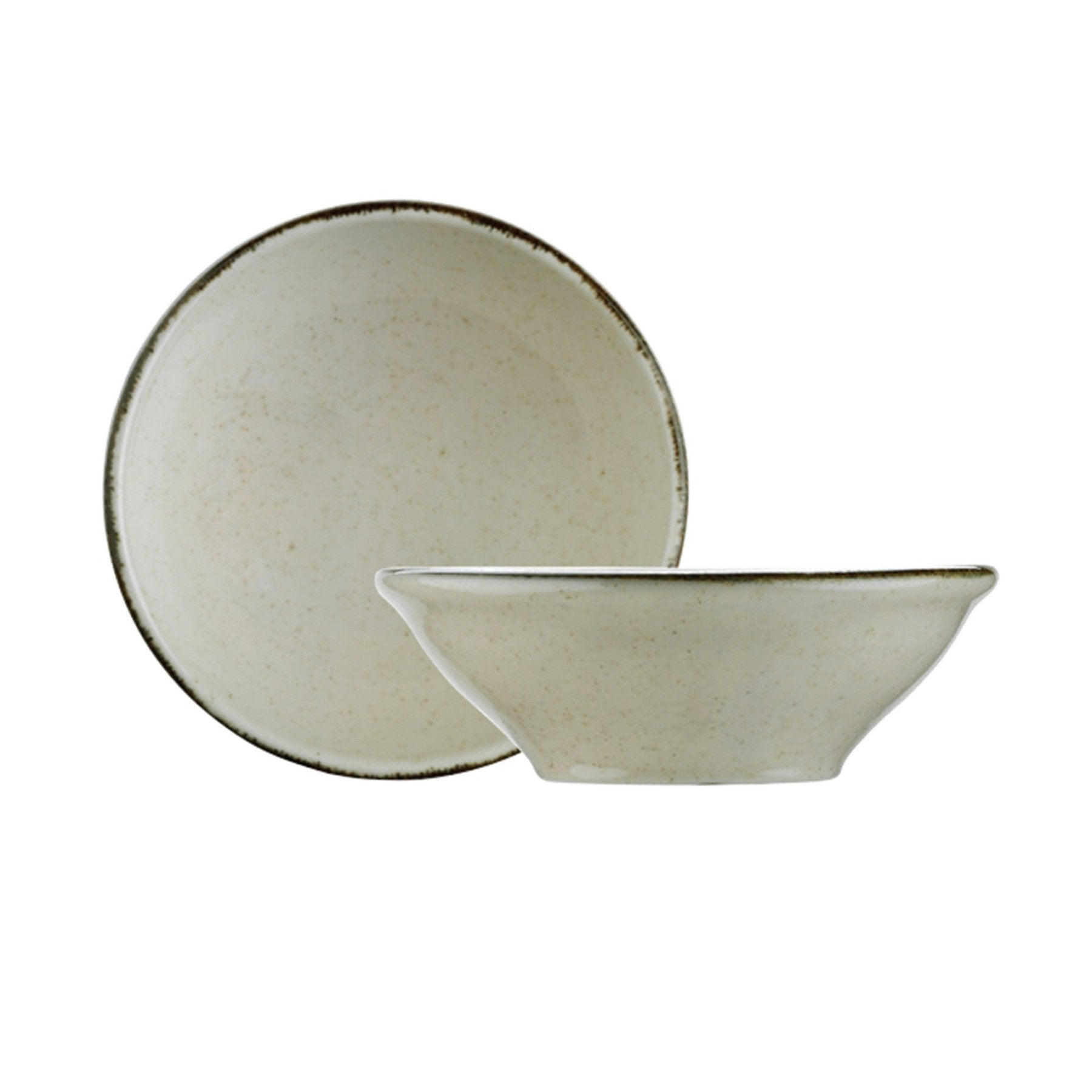 Juego de vajilla de porcelana – Color canela, diseño moderno para 6 comensales