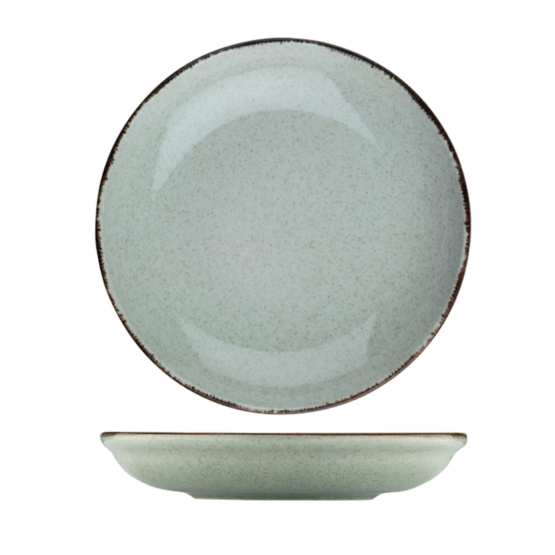 Juego de vajilla de porcelana – Verde oliva, 24 piezas, diseño rústico, para el comedor o para la mesa