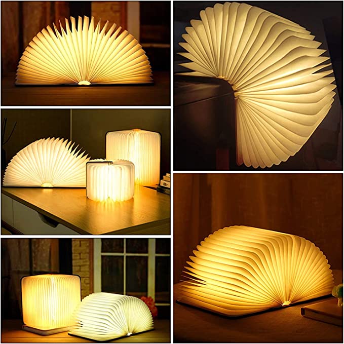 Lampe Livre LED Rechargeable en Forme de Livre Ouvert