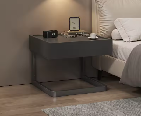 Floating Nightstand – Acacia Wood with Drawer and Open Shelf for Bedroom Decor
