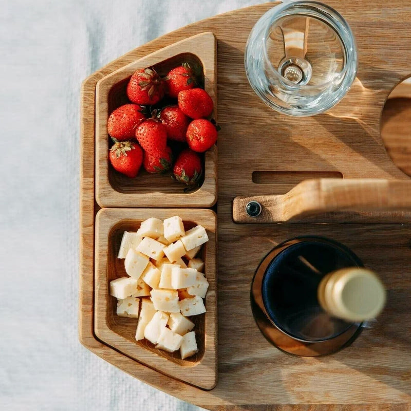 Table de pique-nique en bois – Design durable et compact pour l'extérieur, le jardin ou le balcon