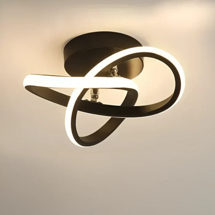 Moderne LED Plafondlamp – Aluminium en Acryl, Dubbel Ring Design in Warm Wit