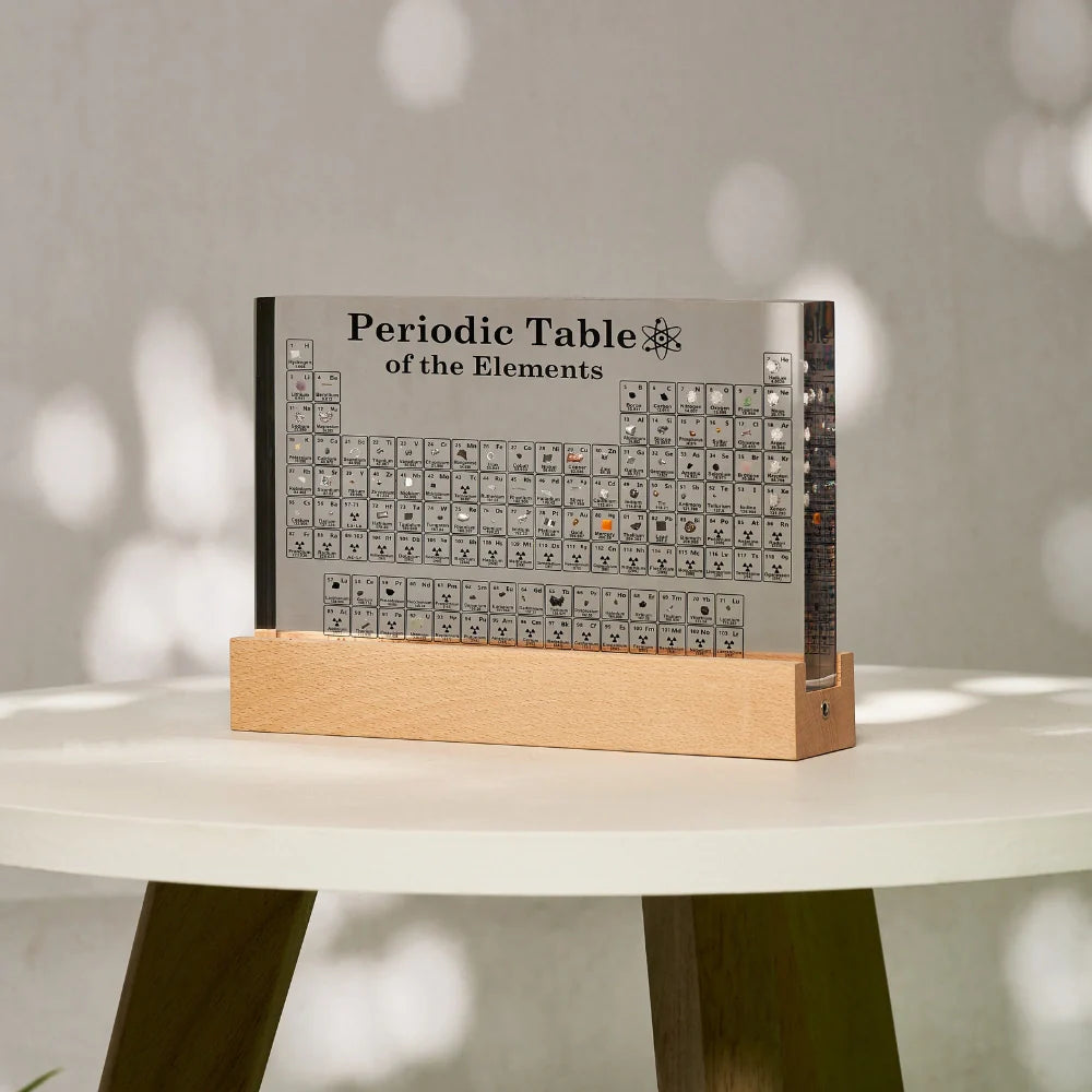 Acrylic Periodic Table – 83 Real Elements with Lighting for Educational Decor and Interior Accents