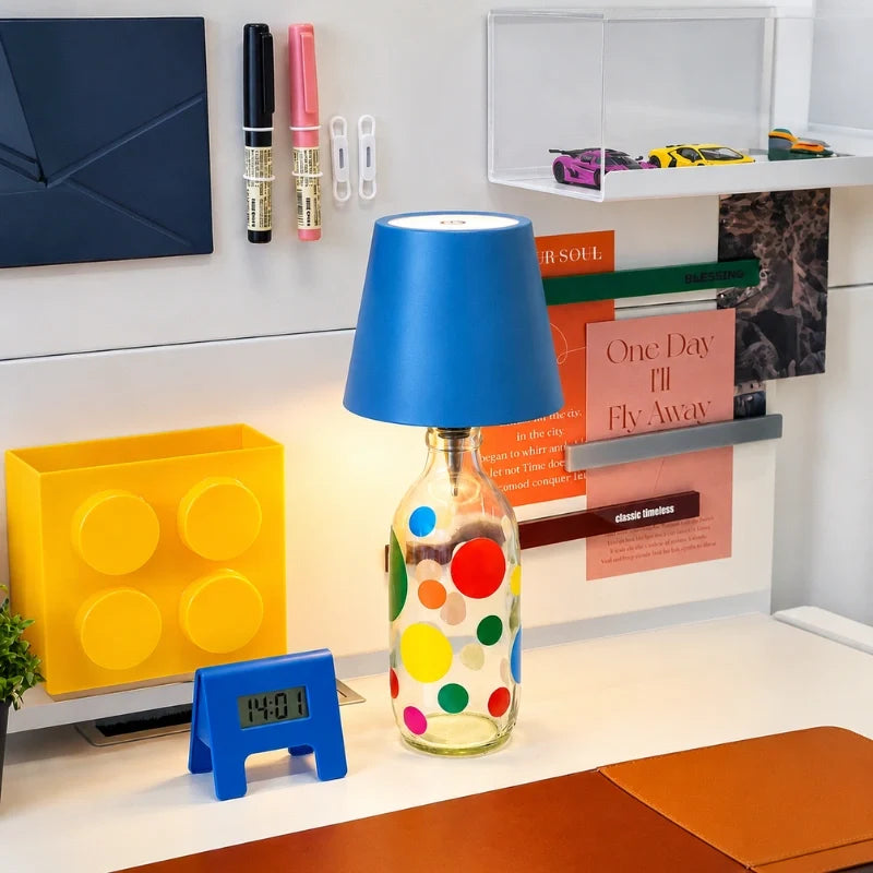 Lampe Sans Fil Rechargeable pour Bouteille - Éclairage LED 3 Tons