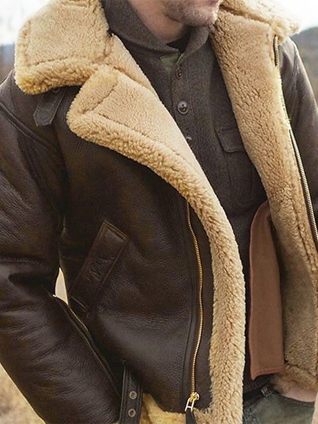 Veste Polaire Homme Doublée - Blouson Chaud Coupe Décontractée
