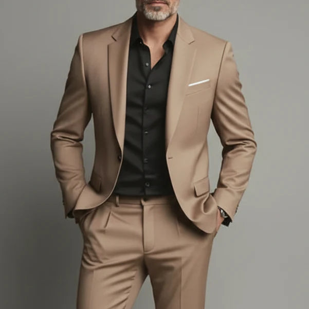 Costume Homme Deux Pièces Coupe Slim - Veste et Pantalon Assortis