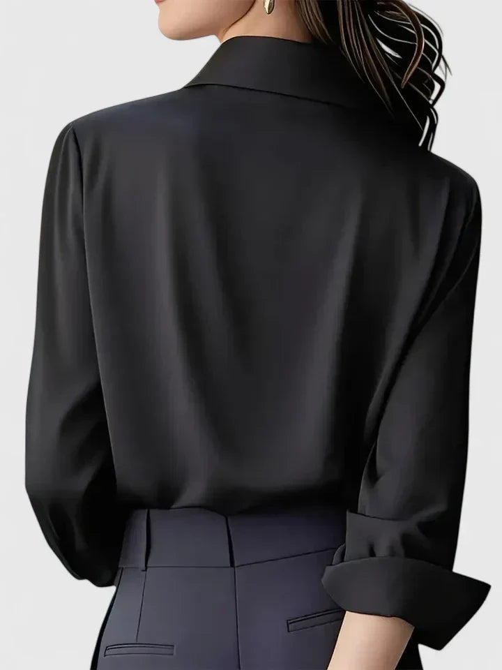 Chemisier Femme Élégant à Boutonnage Caché pour Bureau