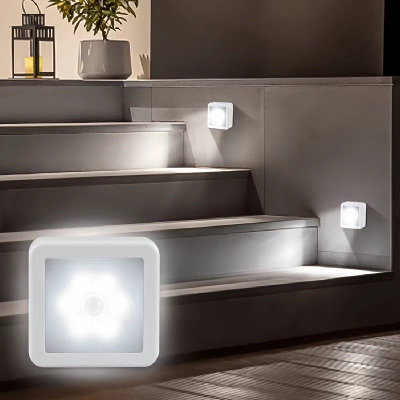 Motion-Sensor Wall Sconce – White, Modern Minimalist Design for the Hallway or Bedroom
