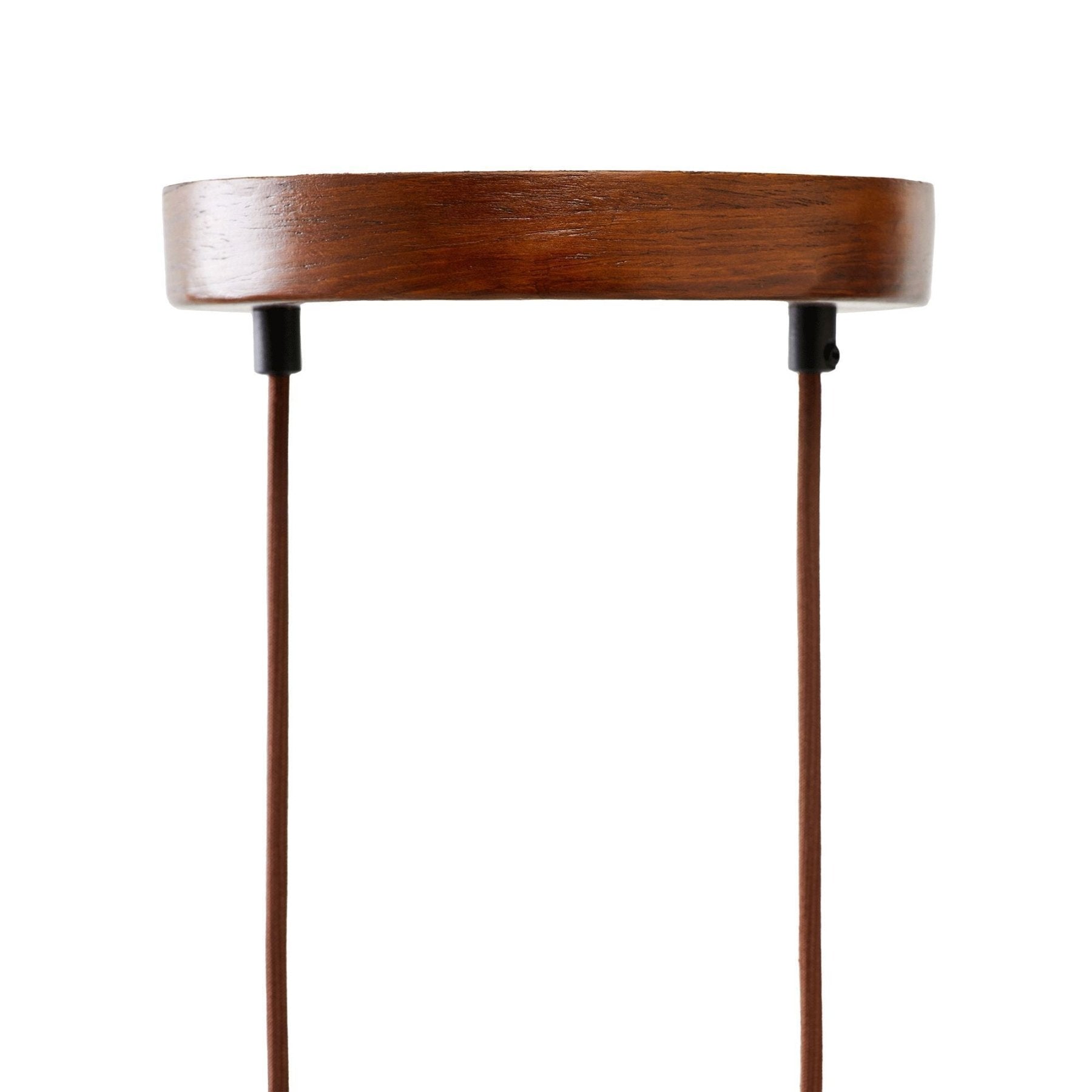 Suspension – Noyer et Travertin, Design Minimaliste en Bloc pour Table à Manger ou Salon