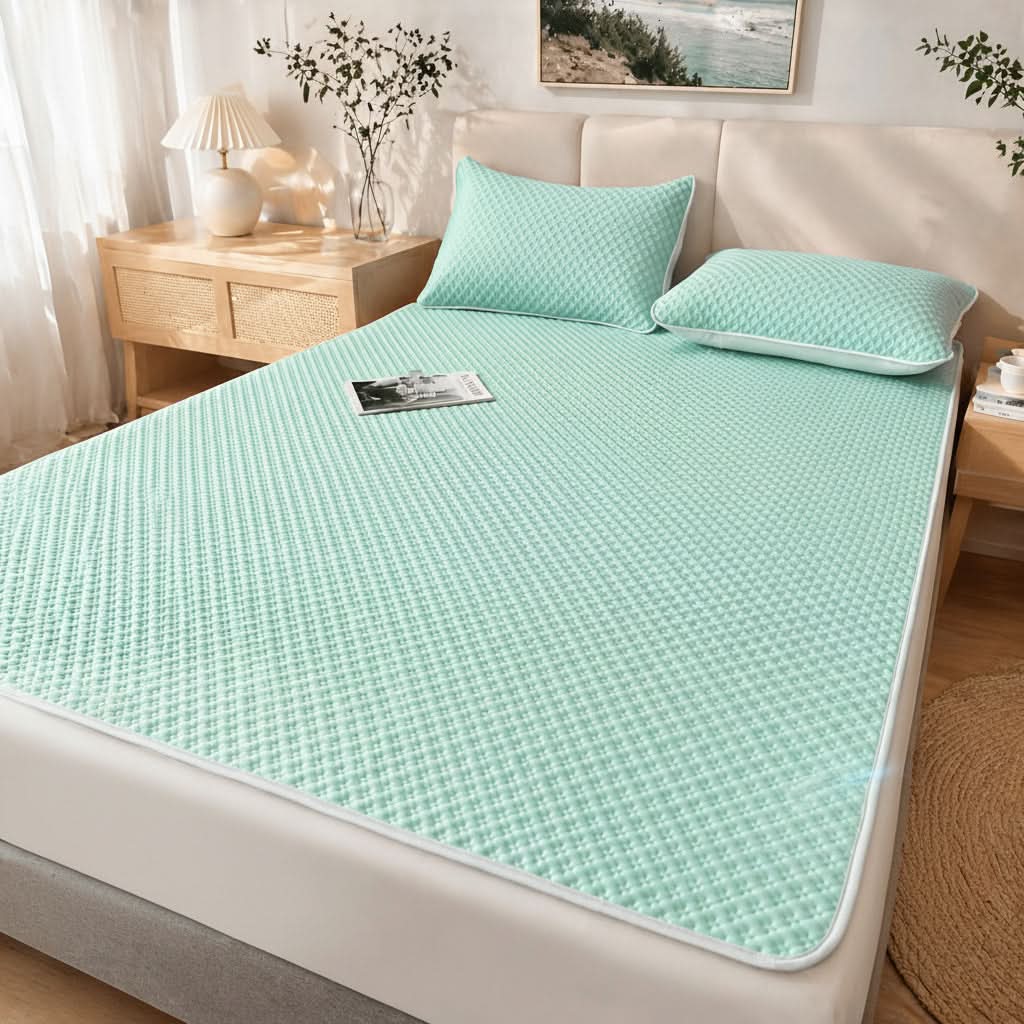 Tapis de Lit Rafraîchissant Pliable - Surface Gaufrée Respirante