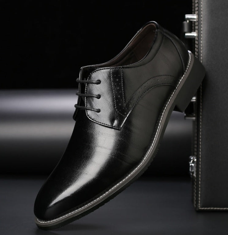 Chaussures à Lacets Homme en Cuir Véritable