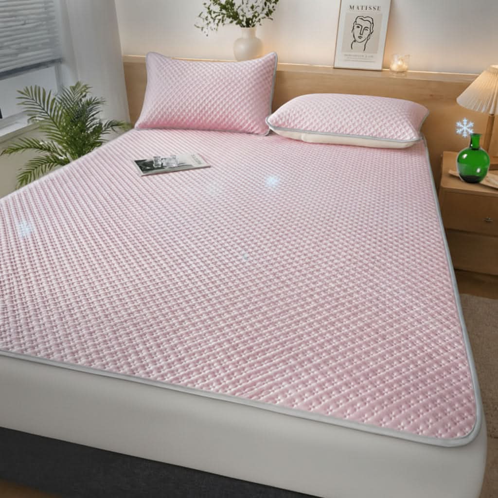 Tapis de Lit Rafraîchissant Pliable - Surface Gaufrée Respirante