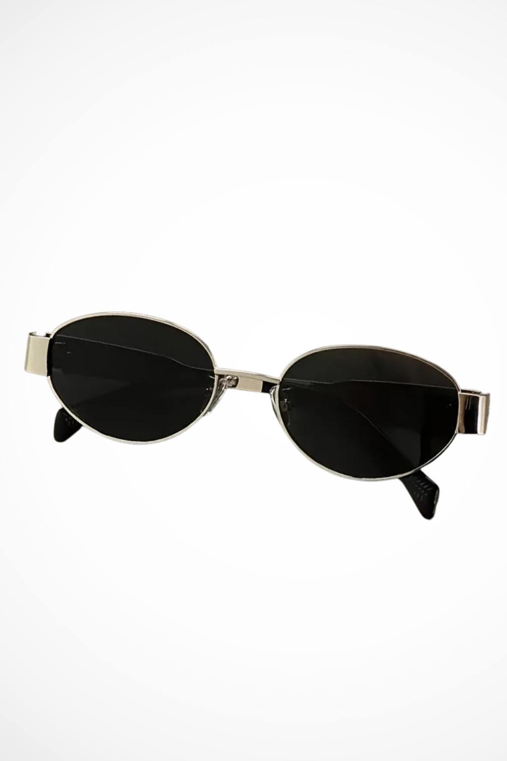Lunettes de Soleil Femme Ovales en Métal, Verres Teintés